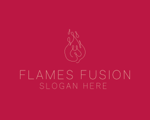 Heat Fire Flame logo design