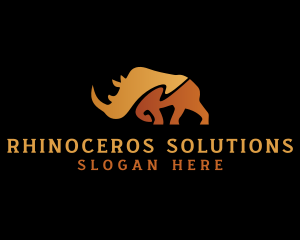 Rhinoceros - Wild Safari Rhinoceros logo design