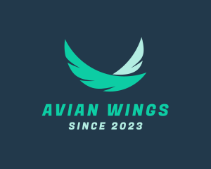 Wings Feather Airline  logo design