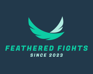 Wings Feather Airline  logo design