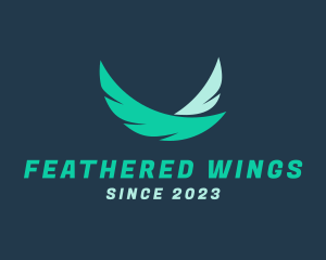 Wings Feather Airline  logo design