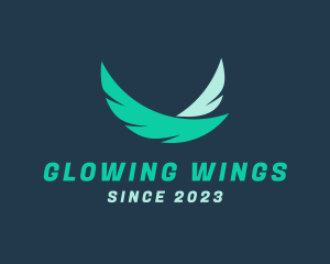 Wings Feather Airline  logo design