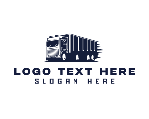 Courier - Delivery Cargo Truck logo design