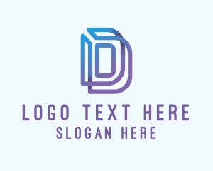 Networking - Creative Gradient Letter D logo design