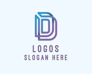 Creative Gradient Letter D  Logo