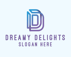 Creative Gradient Letter D  logo design