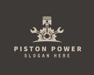 Piston - Wrench Piston Repairman logo design