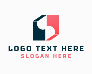 Cube - Courier Agency Letter S logo design