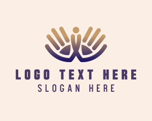 People - Helping Hands Foundation logo design