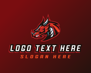 Red Monster - Gaming Monster Dragon logo design