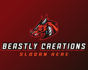 Gaming Monster Dragon logo design