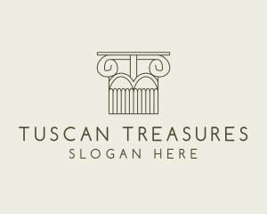 Tuscan - Ancient Column Finance logo design