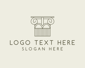 Marble - Ancient Column Finance logo design