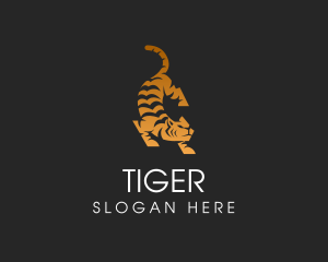 Modern Crouch Tiger logo design
