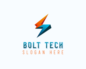 Thunder Bolt Charging logo design