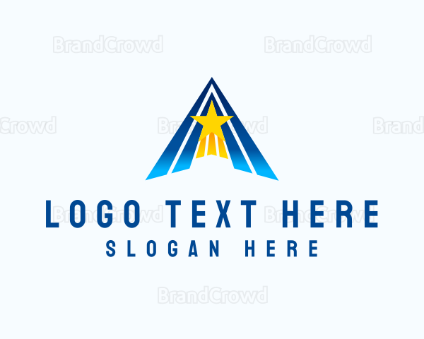Shooting Star Logistics Letter A Logo
