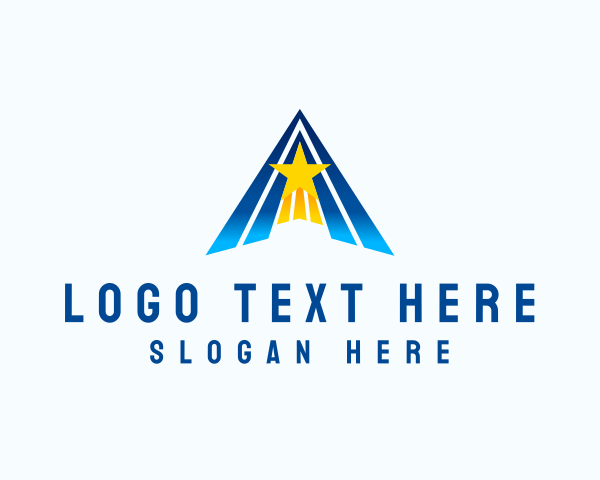 Map - Shooting Star Logistics Letter A logo design