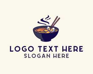 Hot Ramen Noodles logo design