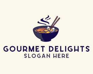 Hot Ramen Noodles logo design