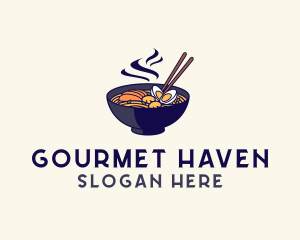 Hot Ramen Noodles logo design