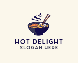 Hot Ramen Noodles logo design