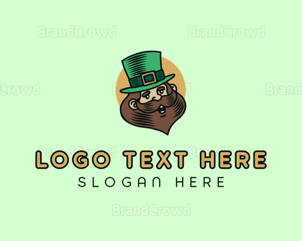 Happy Irish Leprechaun Logo