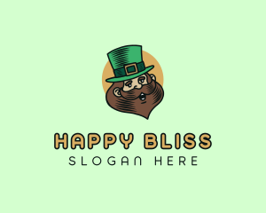 Happy Irish Leprechaun  logo design