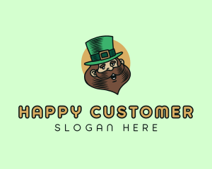 Happy Irish Leprechaun  logo design