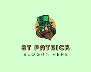 Happy Irish Leprechaun  logo design