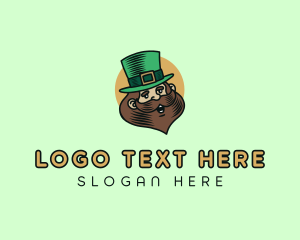 Old Man - Happy Irish Leprechaun logo design