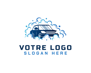 Transport - Cleaning Bubble Carwash logo design