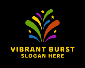 Burst - Festive Fireworks Display logo design