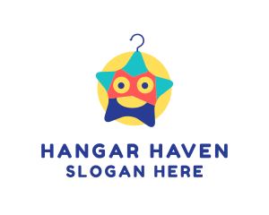 Hanger - Star Laundry Hanger logo design