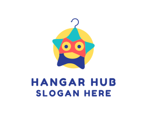 Hanger - Star Laundry Hanger logo design