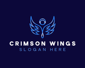 Angel Halo Wings logo design