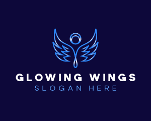 Angel Halo Wings logo design