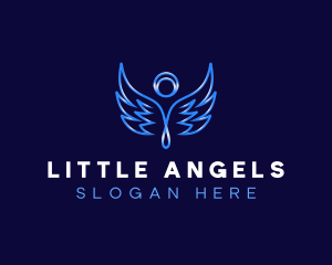 Angel Halo Wings logo design