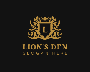 Royalty Shield Lion logo design