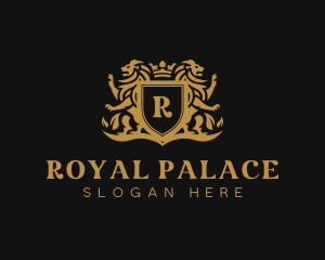 Royalty Shield Lion logo design