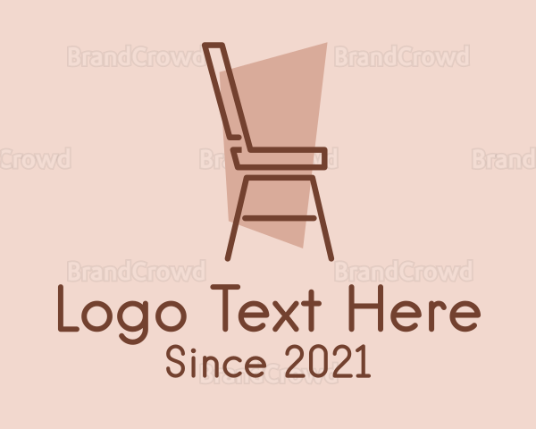 Minimalist Chair Design Logo