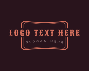 Western - Rustic Cowboy Saloon Banner logo design