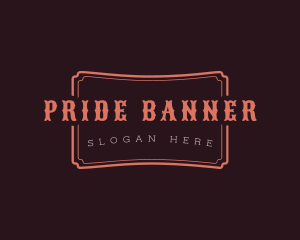 Rustic Cowboy Salon Banner logo design