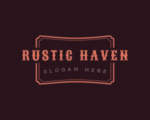 Rustic Cowboy Salon Banner logo design