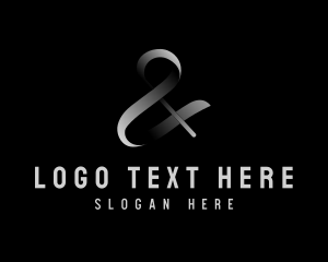Typography - Upscale Ampersand Lettering logo design