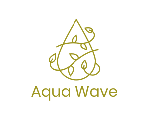 Water - Water Vine Outline logo design