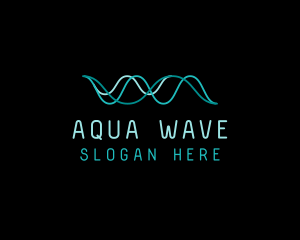 Tech Cyberspace Waves logo design