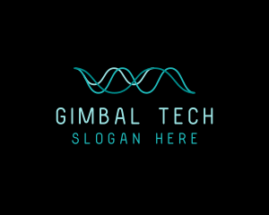 Tech Cyberspace Waves logo design