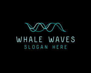 Tech Cyberspace Waves logo design