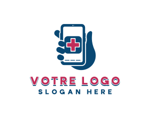 Smartphone - Medical Phone Emergency logo design