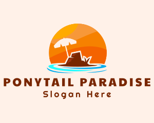 Island Beach Rock logo design